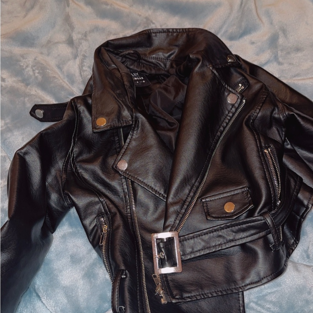 Fashion Nova Women's Black Leather Jacket
